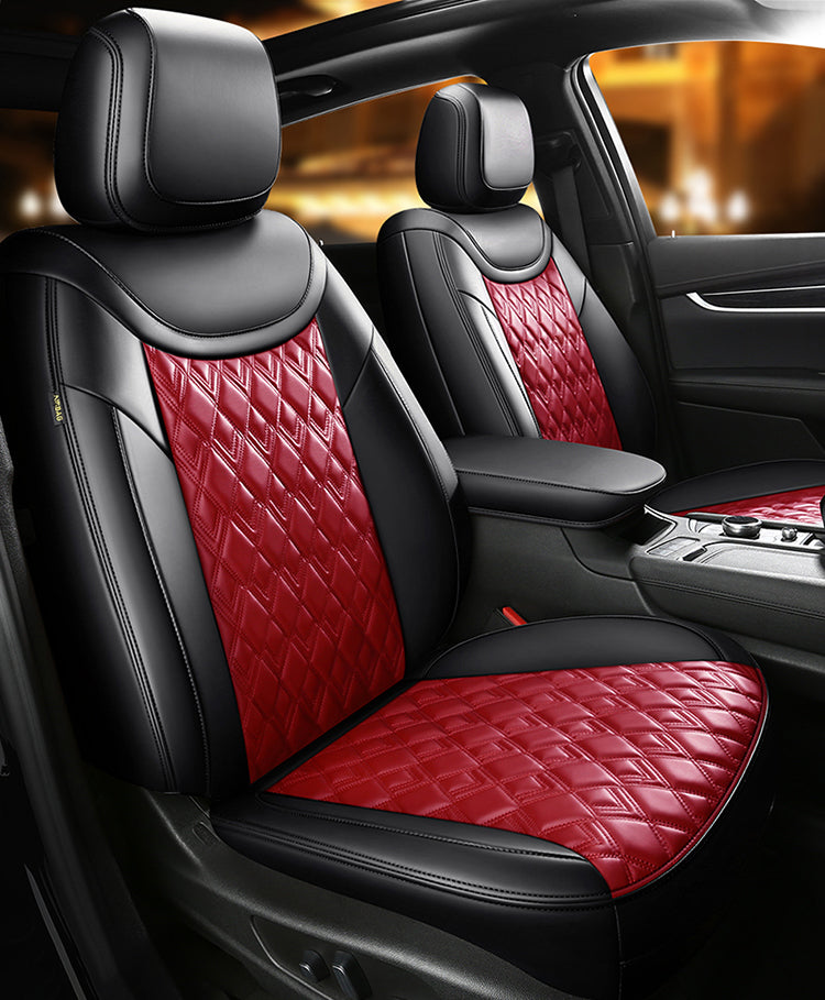 red and black seat cover